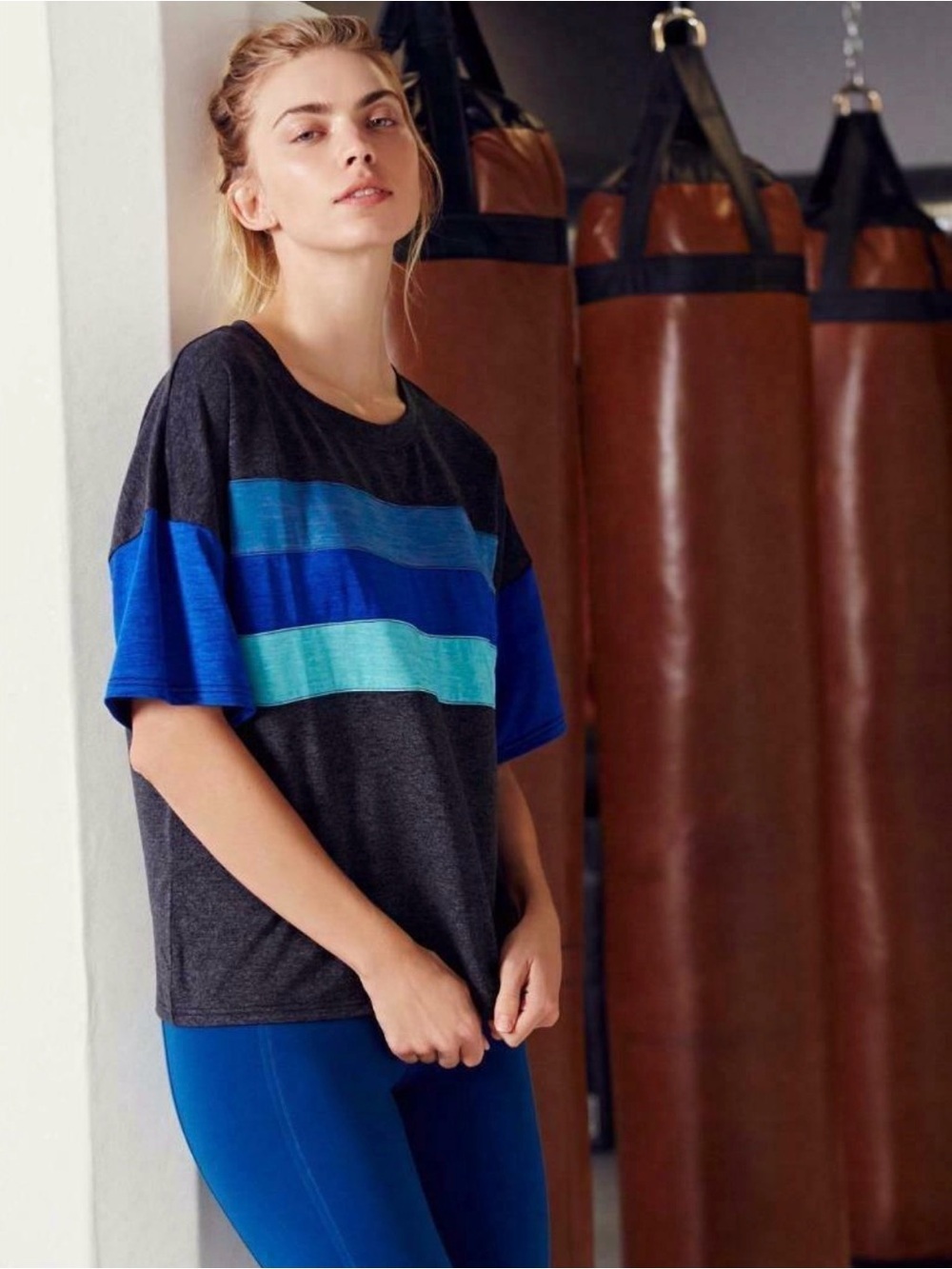 Free People Women’s Colorblock Short Sleeve Tee